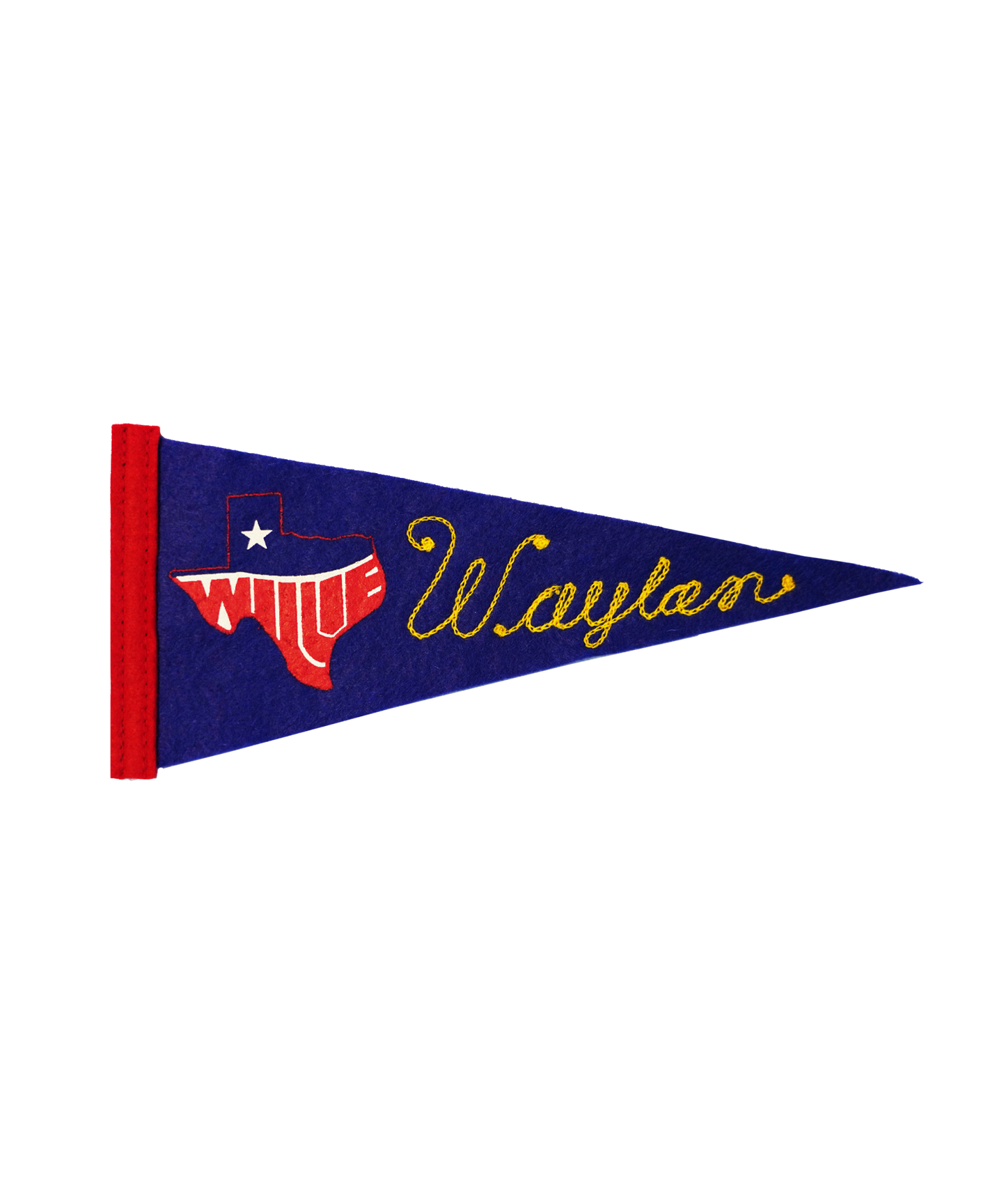 Personalized Chainstitched Mini Pennant • Willie Nelson x Oxford Pennant