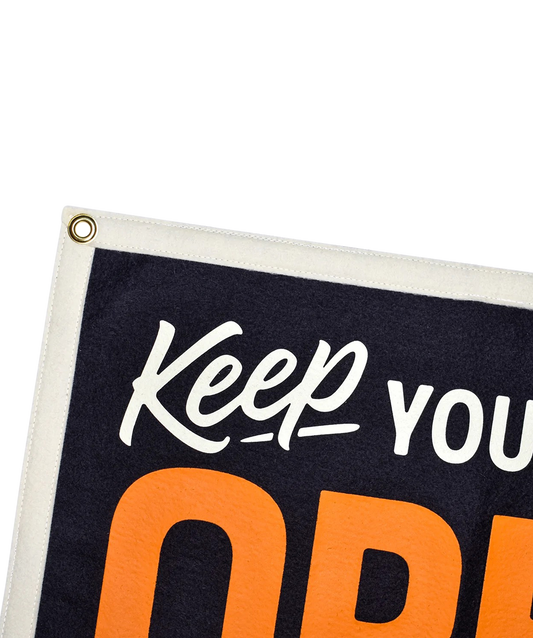 Keep Your Mind Open Camp Flag • Holy Smokes x Oxford Pennant