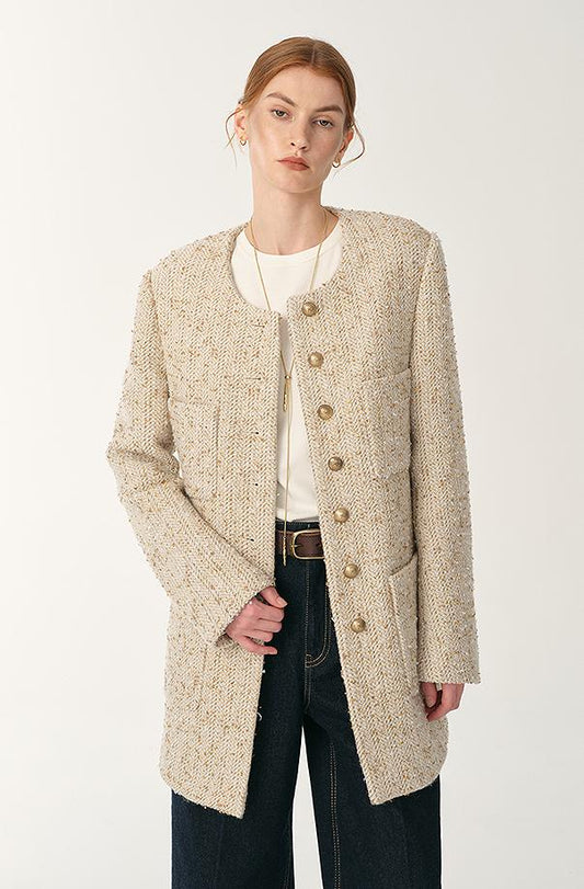 Tweed Pocket Slim Chanel Jacket