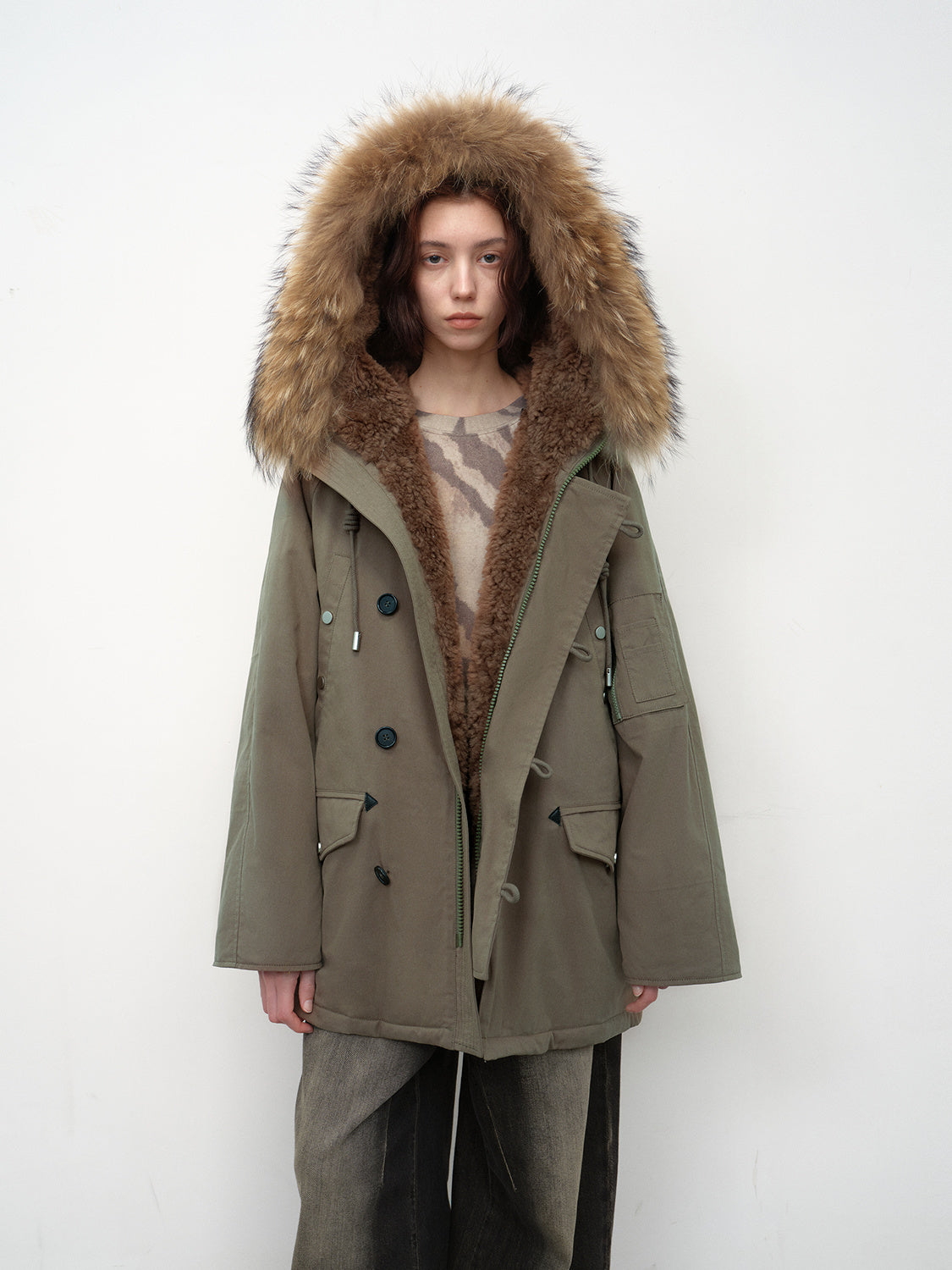Coastal Highway II Hooded Raccoon Duck Down Parka