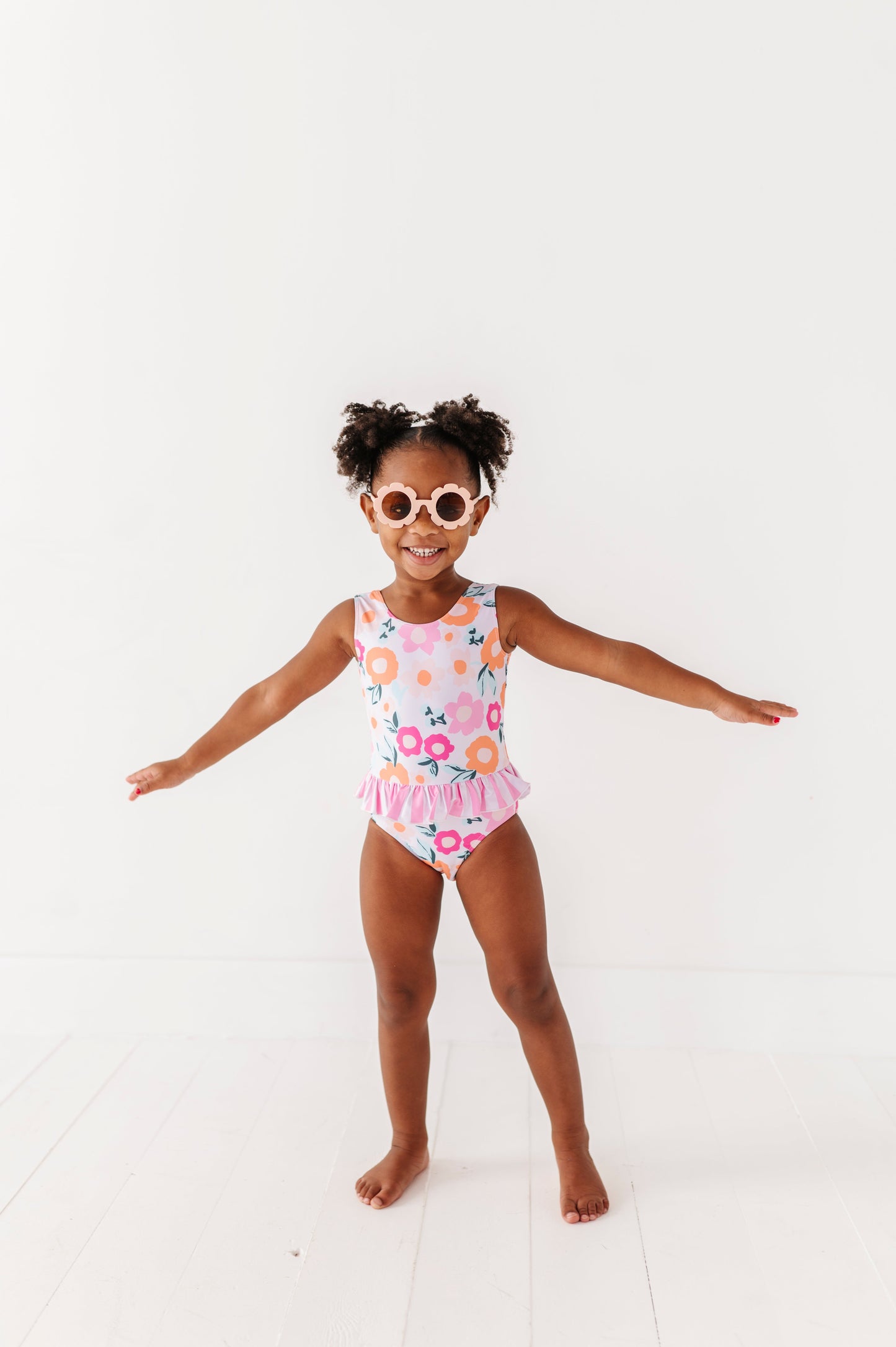 Poppy + Stripes: Ruffle Skirt ONE-PIECE
