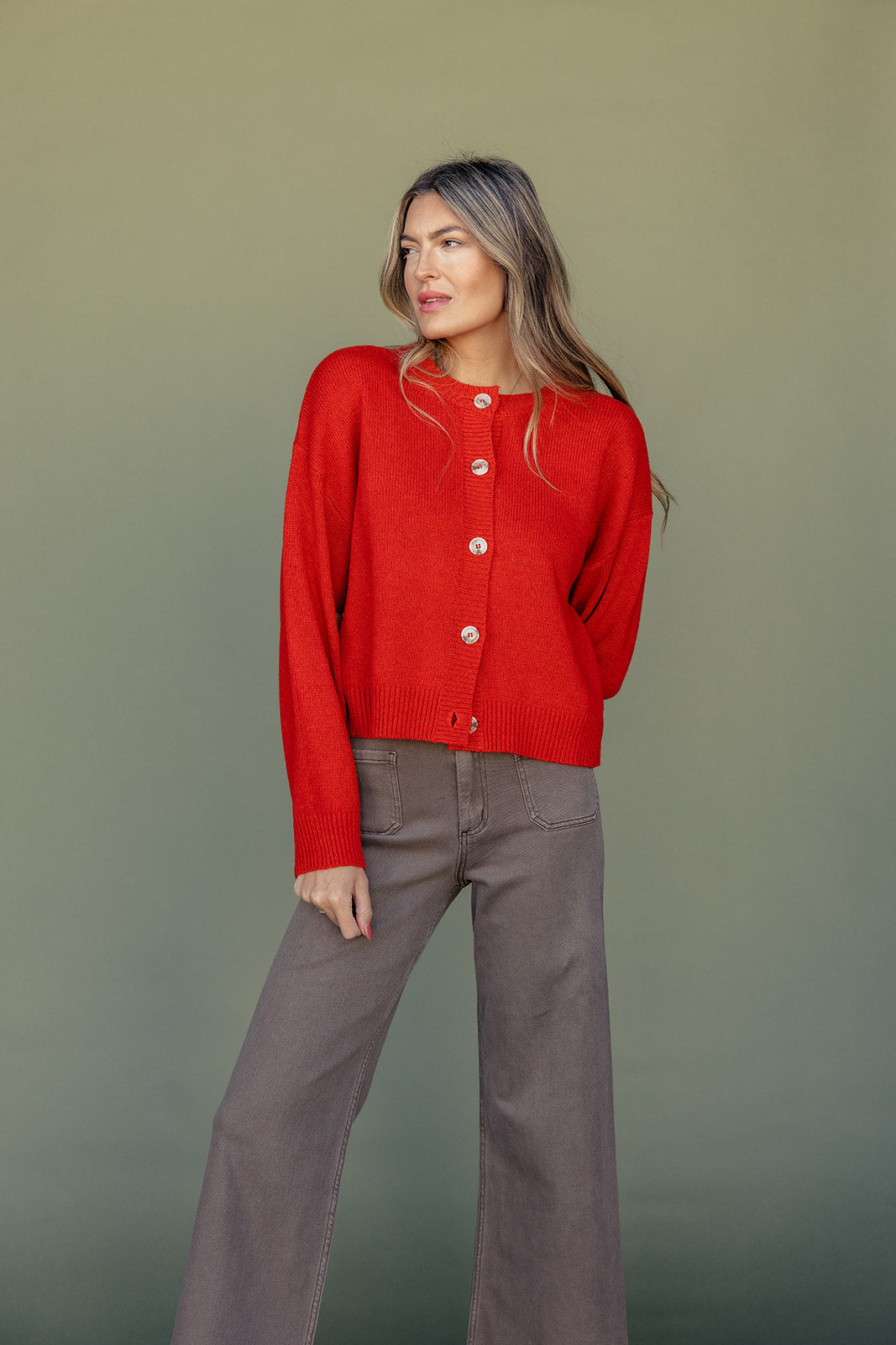 Redwood Forest Button Cardigan
