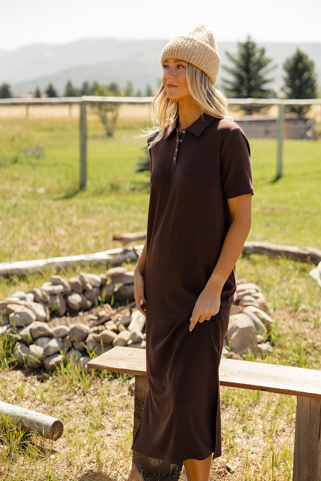 Wild Winds Button Dress