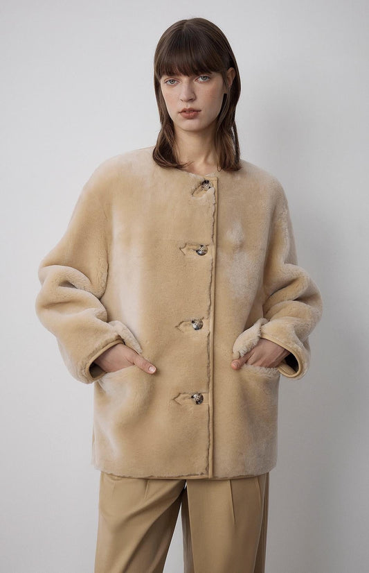 Retro Time Sheepskin Jacket