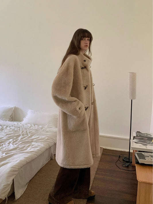 Dreamer Stand Collar Merino Long Sheepskin Jacket