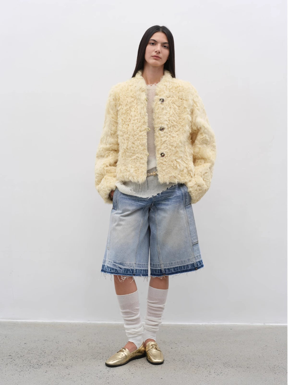 Little Bear's Thoughts Sheepskin Coat