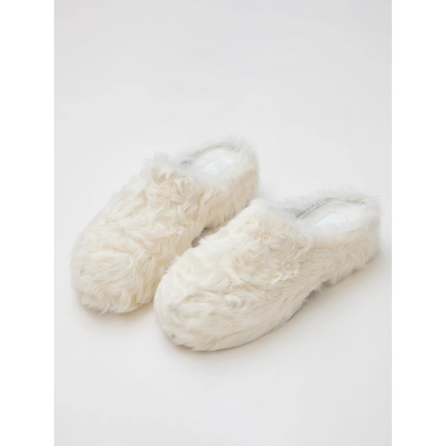 Fur-Lined Slip-On Platform Shoes