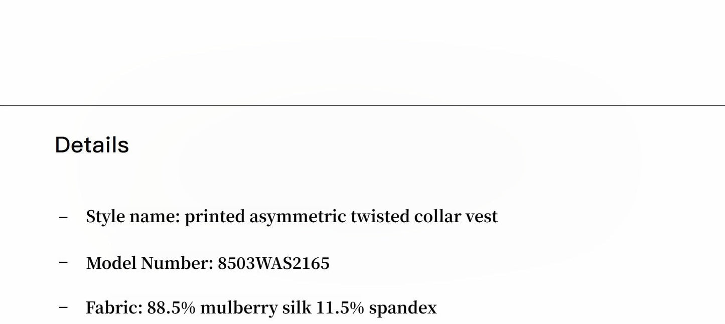 Elastic Silk Twisted Collar Tank Blouse