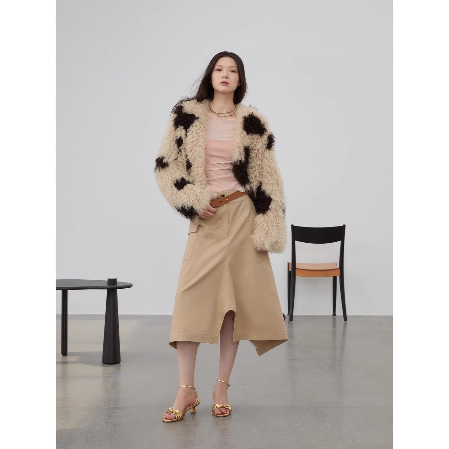 Fragrant Cream Fur Jacket