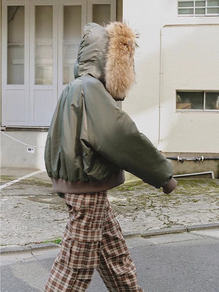 Cool and Sharp Fur Collar Jacket