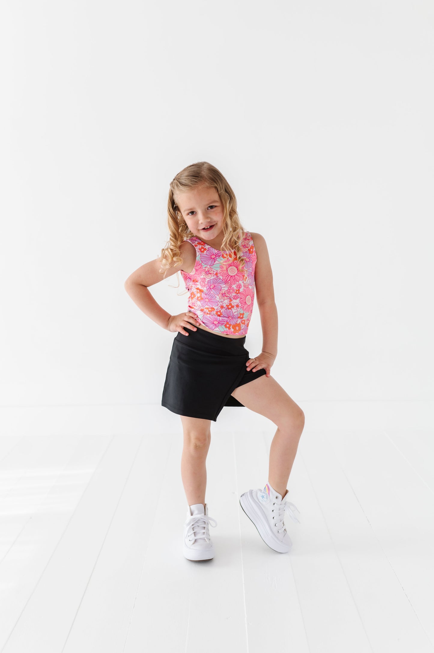 Black | Side Split Skort