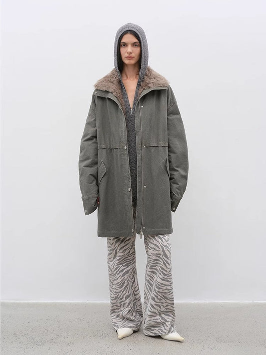 Detachable Goose Down Parka