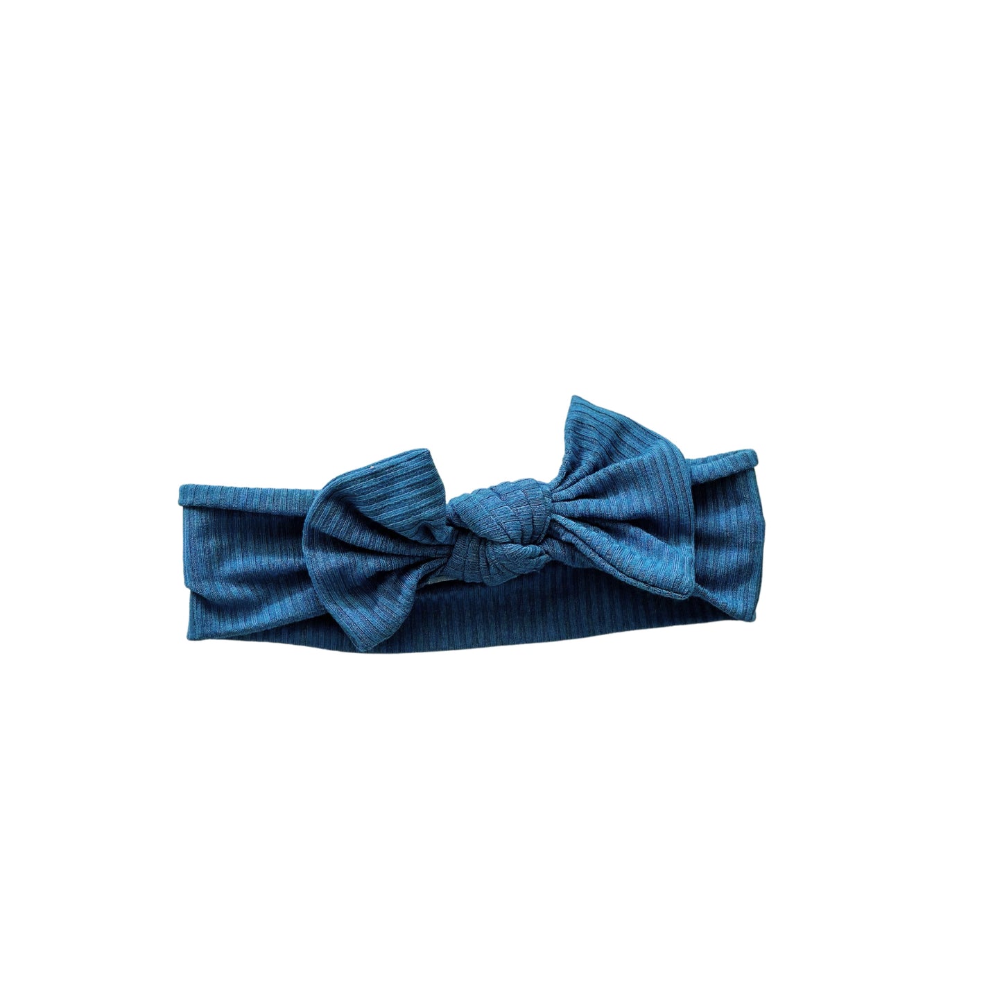 Blue Ribbed Headband