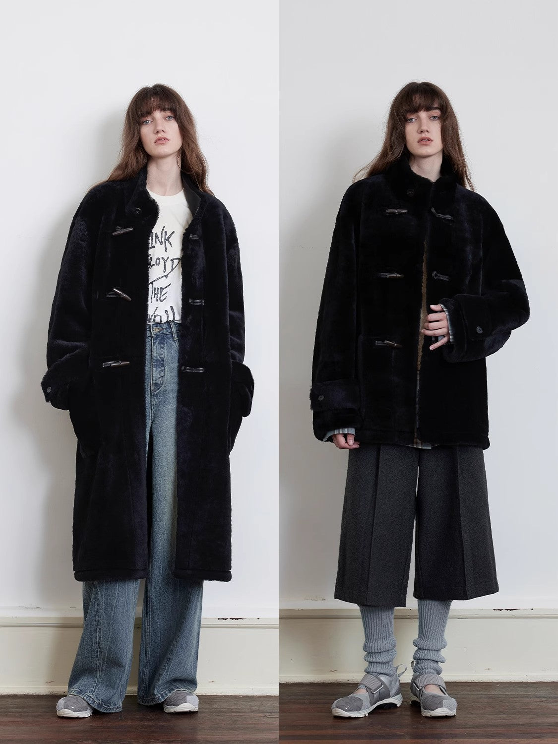 Dreamer Stand Collar Merino Long Sheepskin Jacket