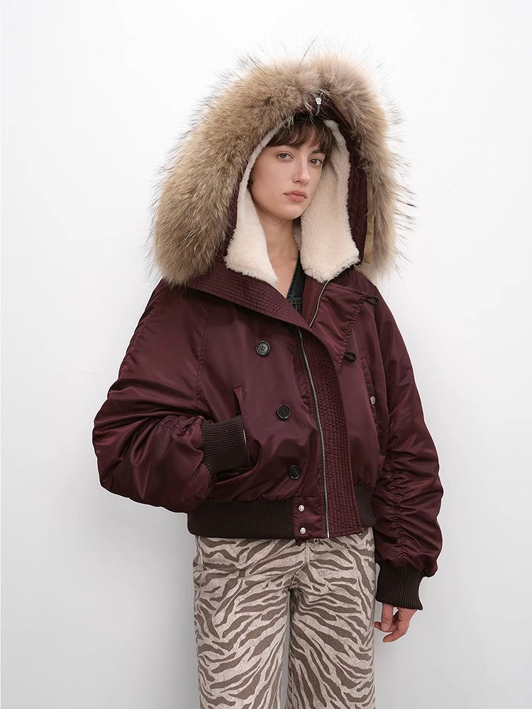 Cool and Sharp Fur Collar Jacket