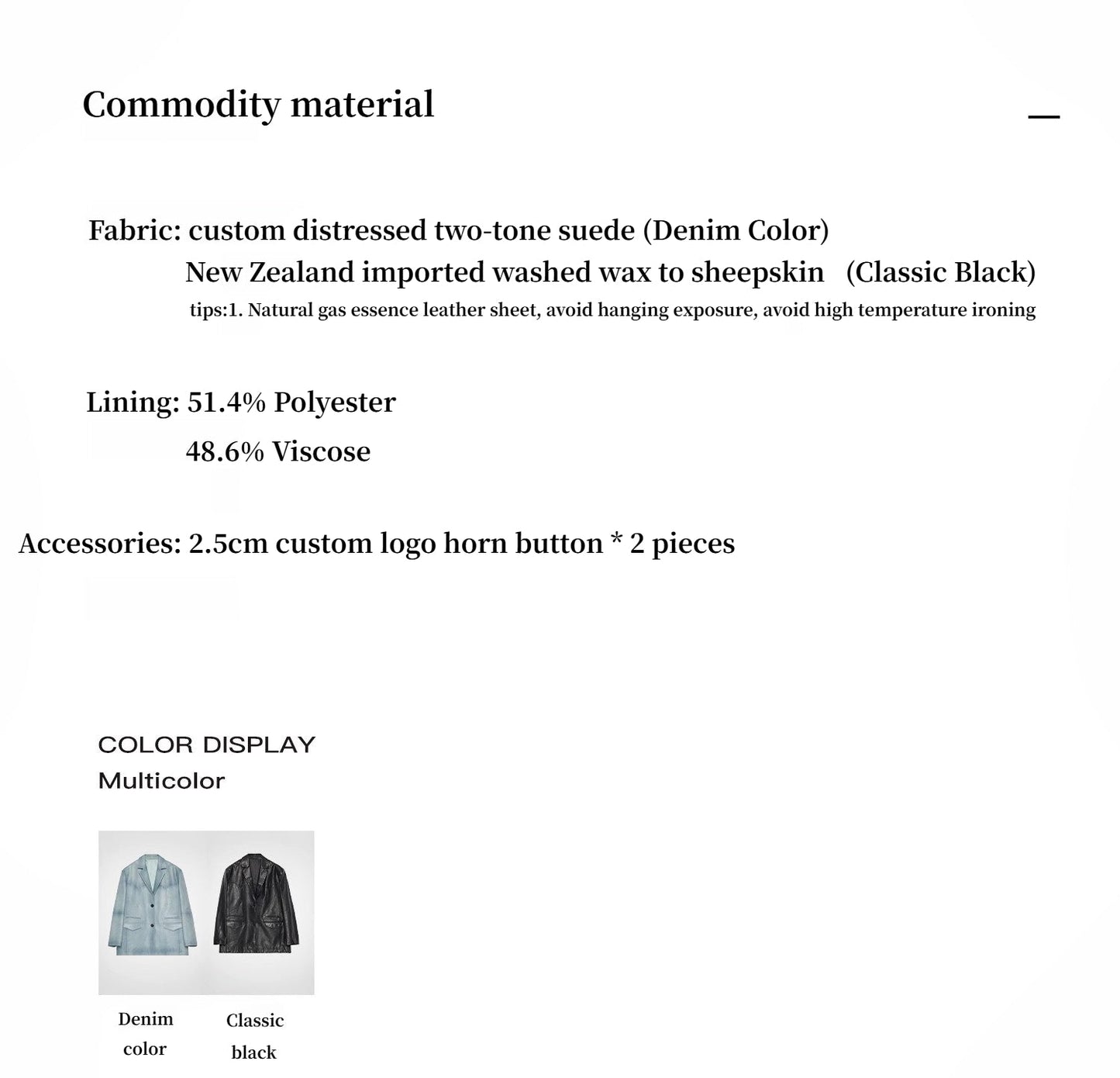 Custom-Dyed Washed Leather Blazer