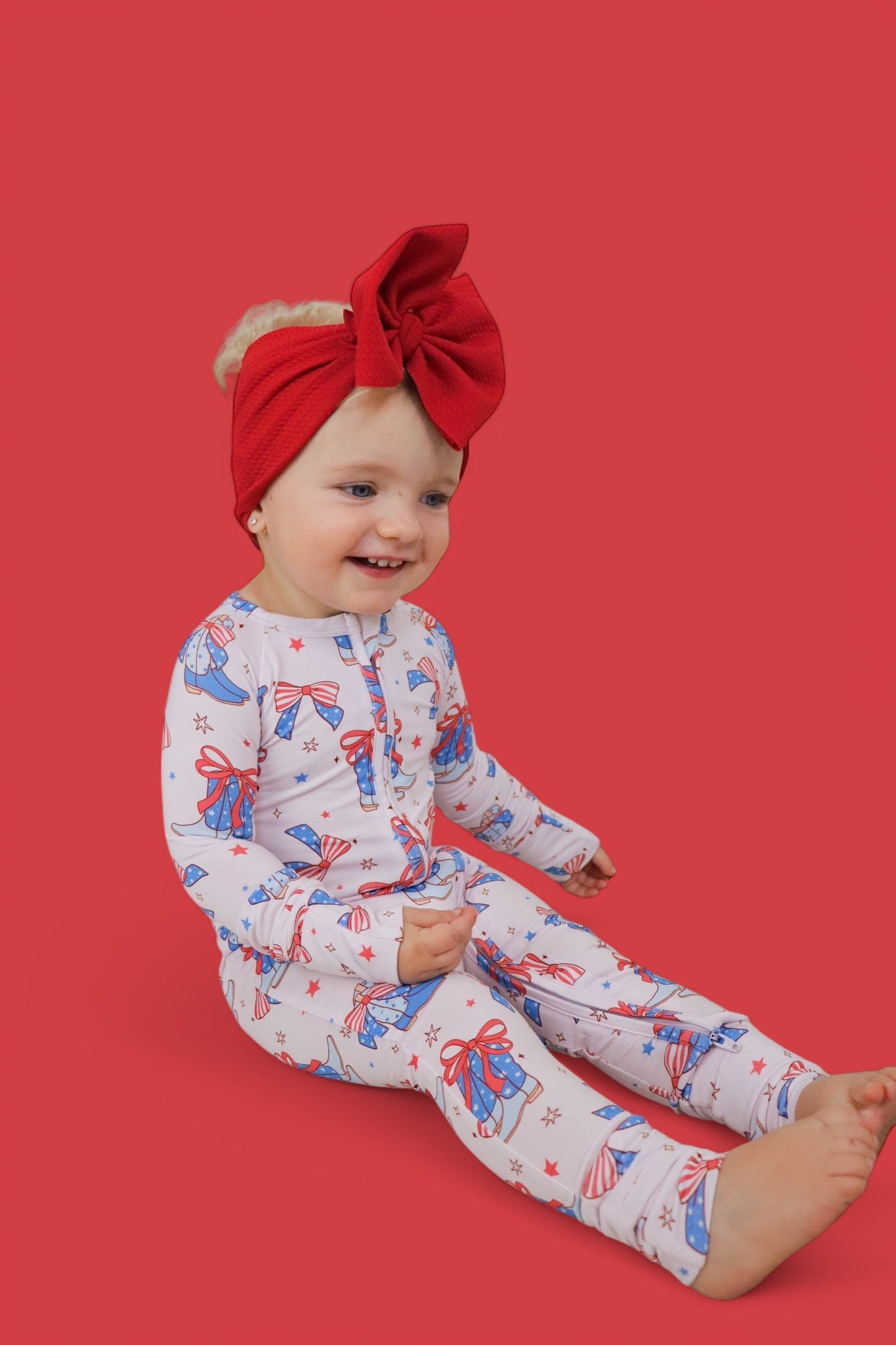 USA BOOTS N' BOWS DREAM ROMPER