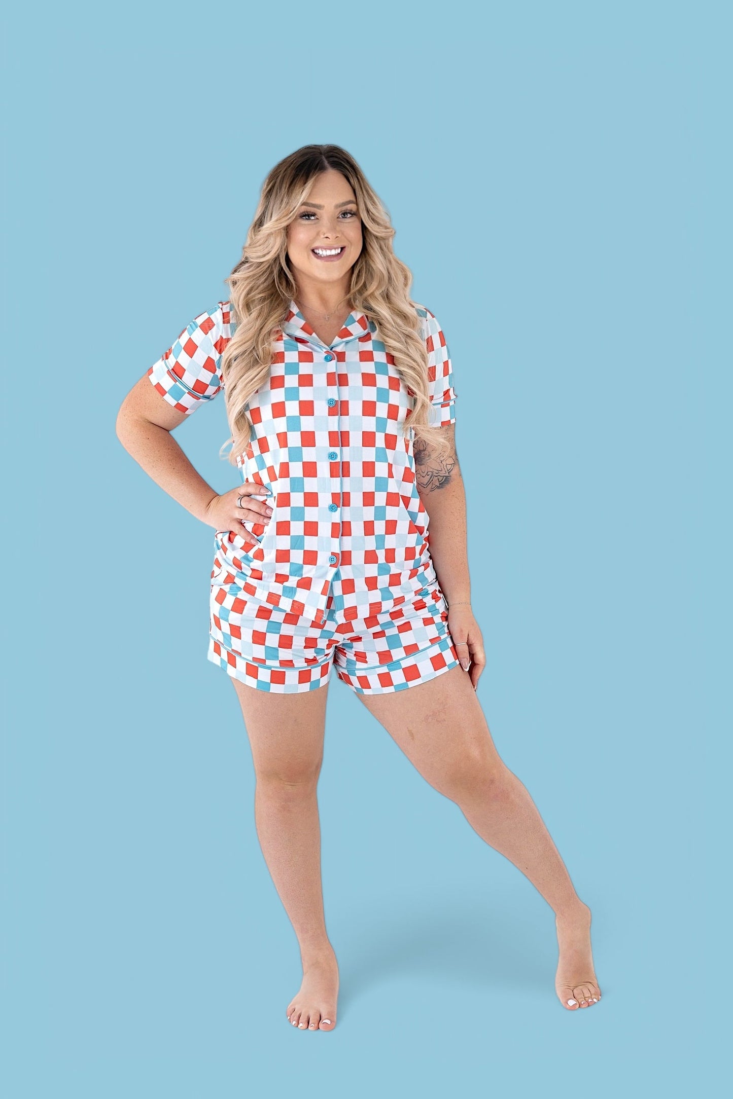 USA CHECKERS WOMEN’S DREAM SHORT SET