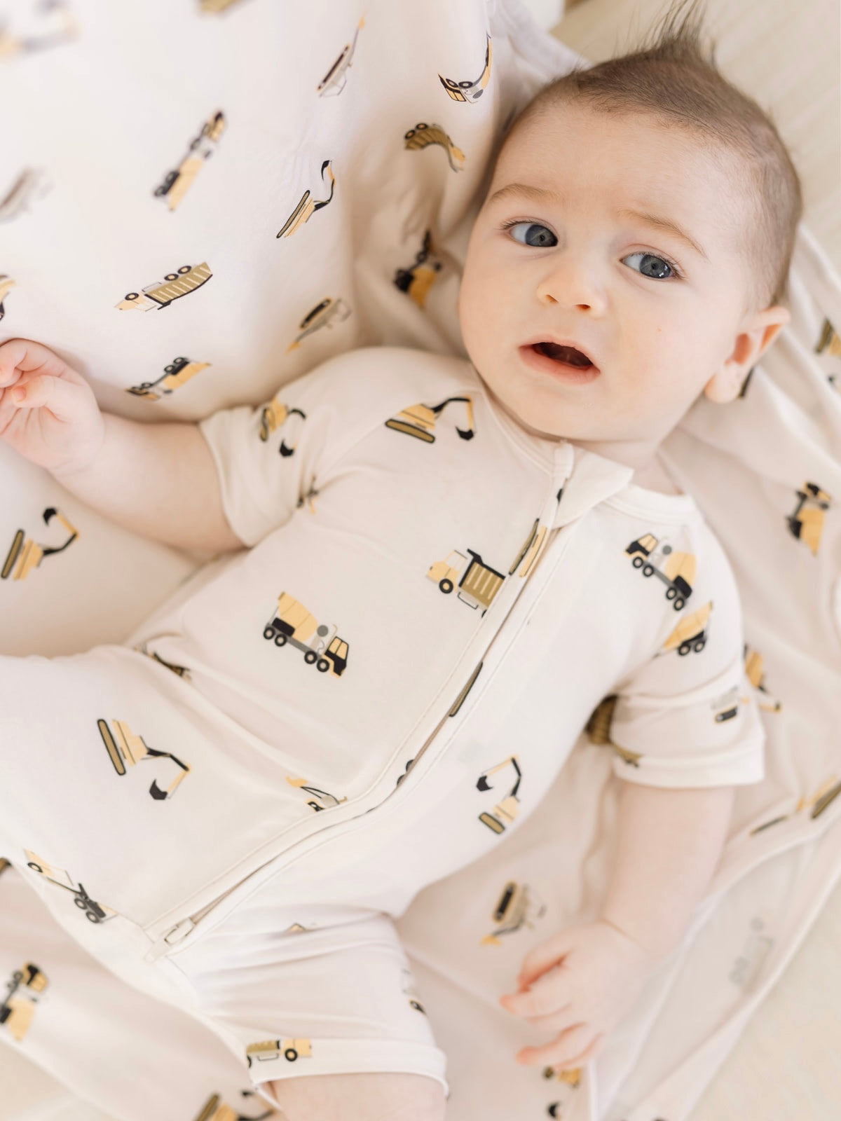 Construction | Bamboo Shortie Zip Romper