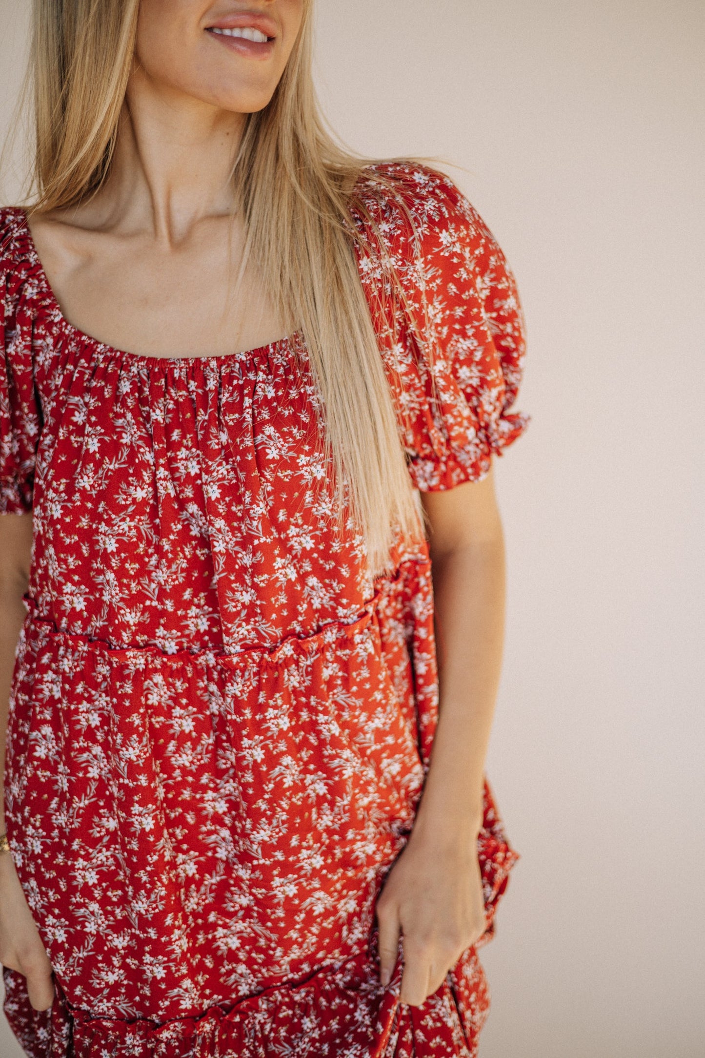 Bella Maxi Dress in Red