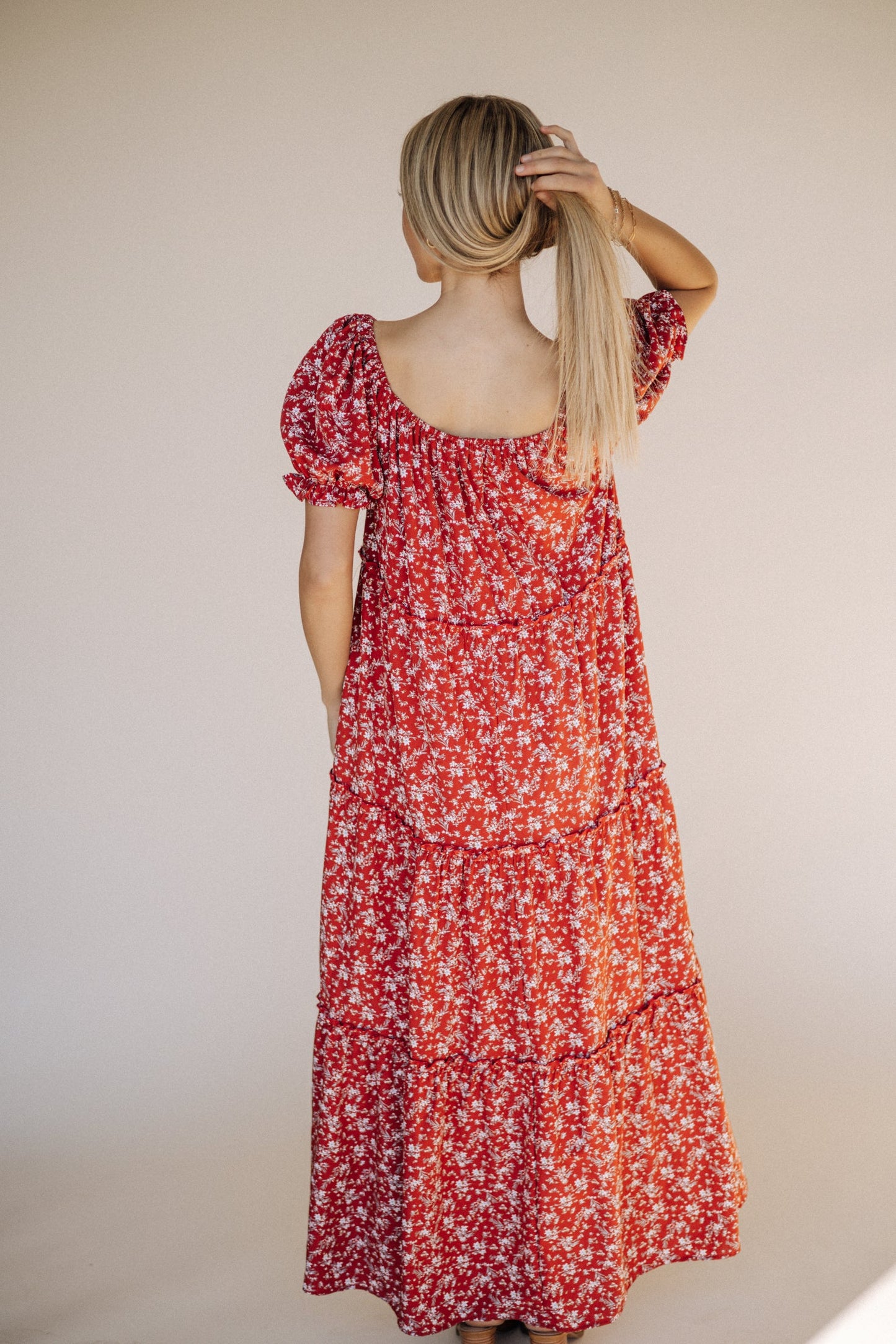 Bella Maxi Dress in Red