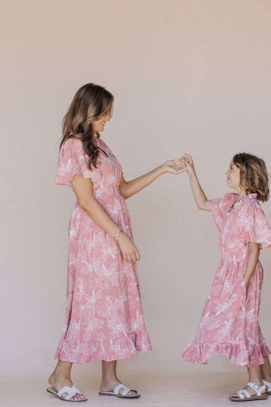 Gabby Maxi Dress in Light Pink Kids