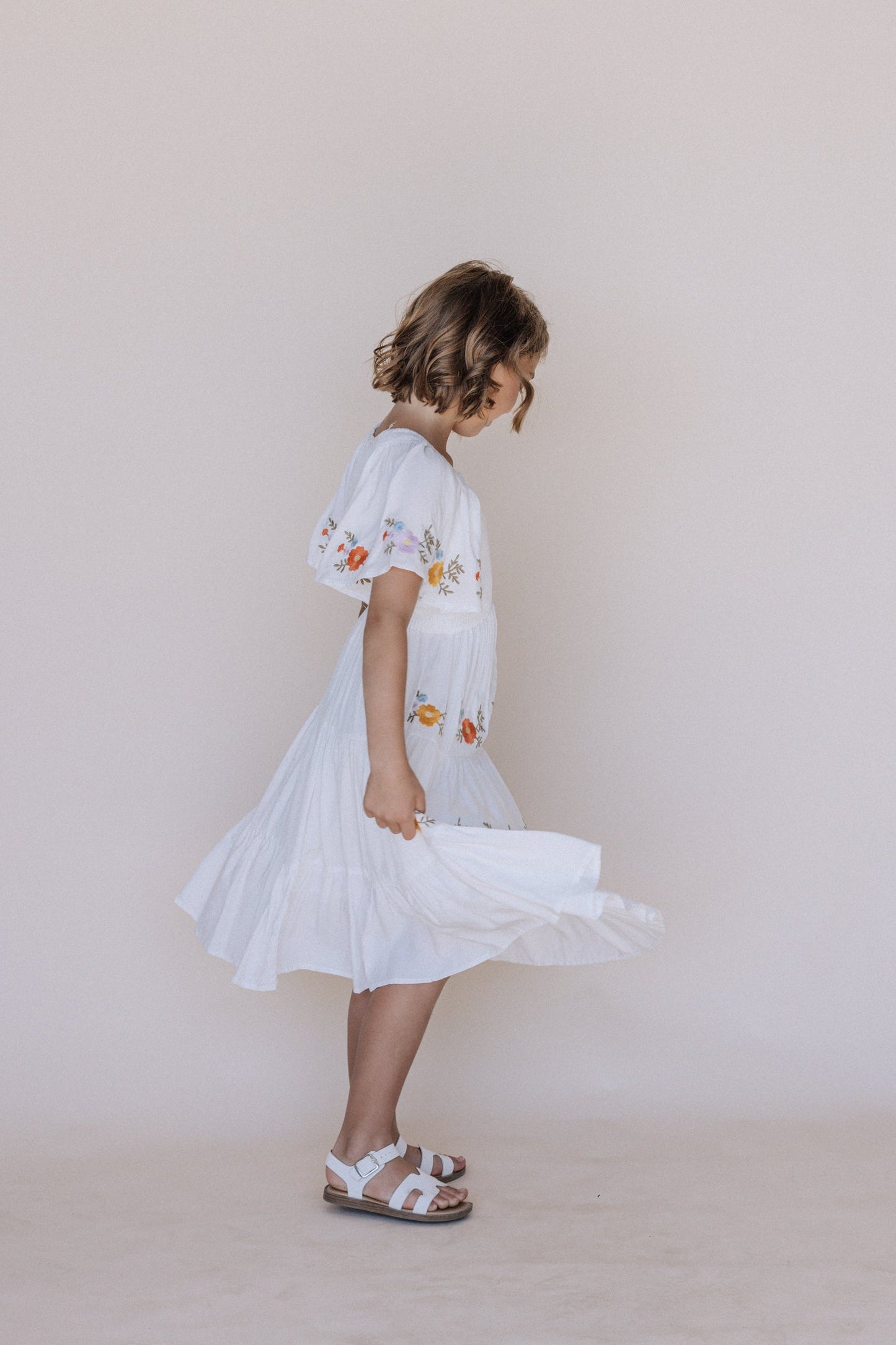 Sicily Embroidered Midi Dress Kids
