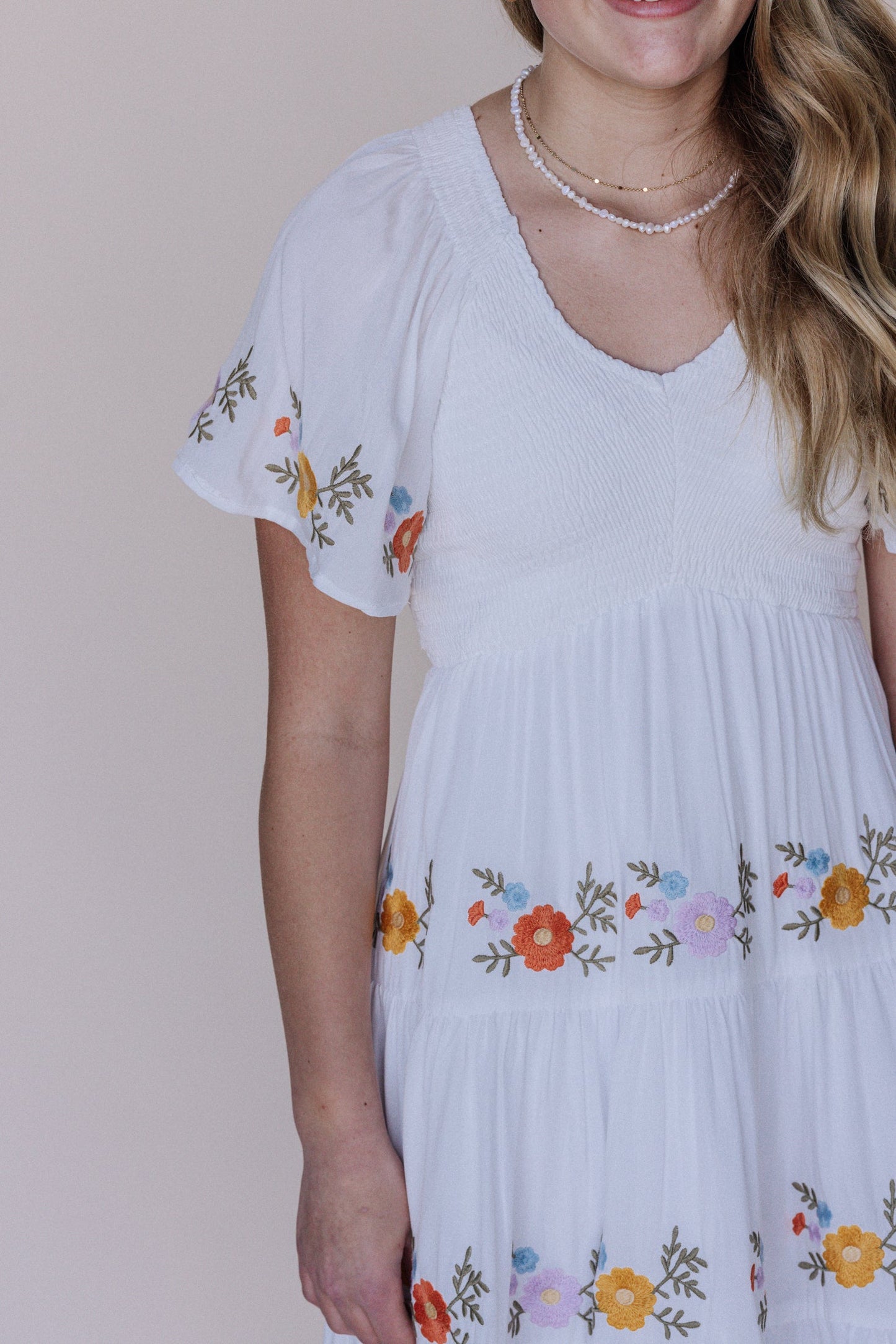 Sicily Embroidered Midi Dress Kids
