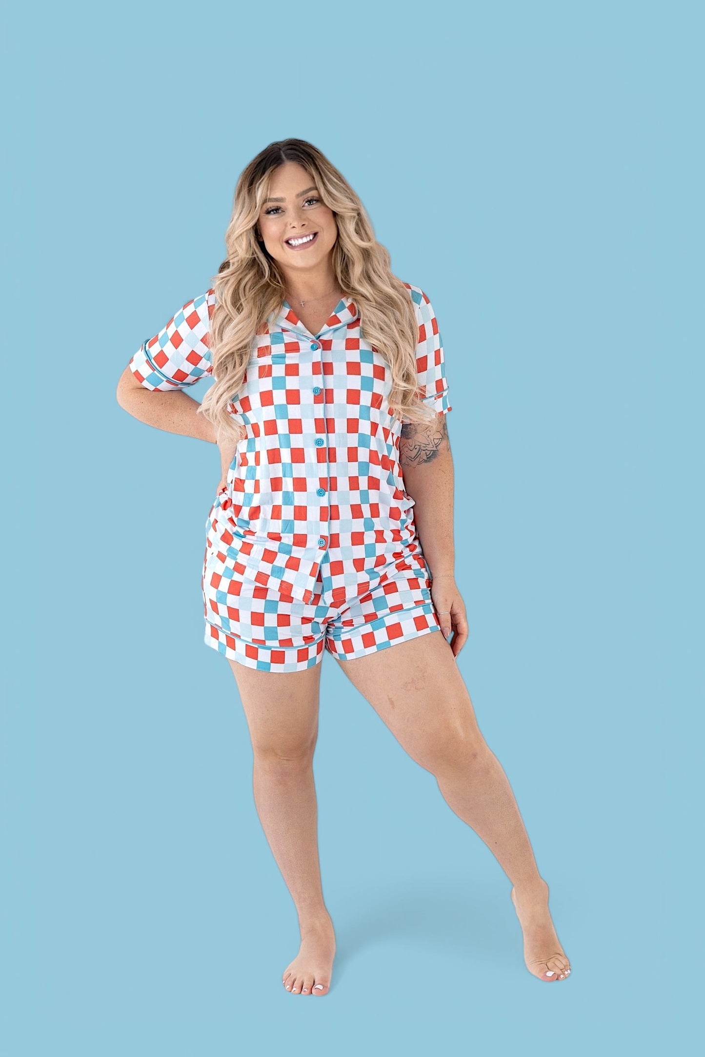 USA CHECKERS WOMEN’S DREAM SHORT SET