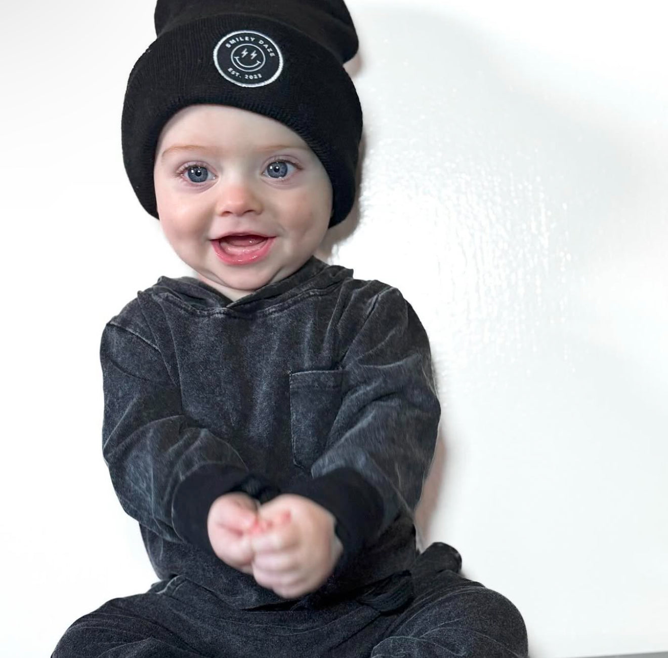 Black Smiley Daze Beanie