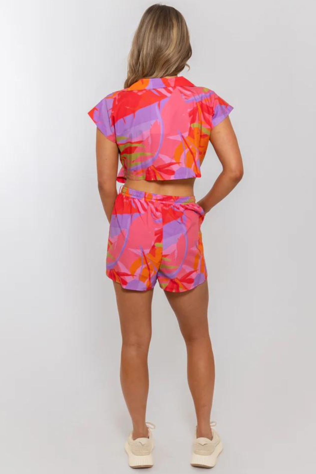 Collared V-Neck Romper