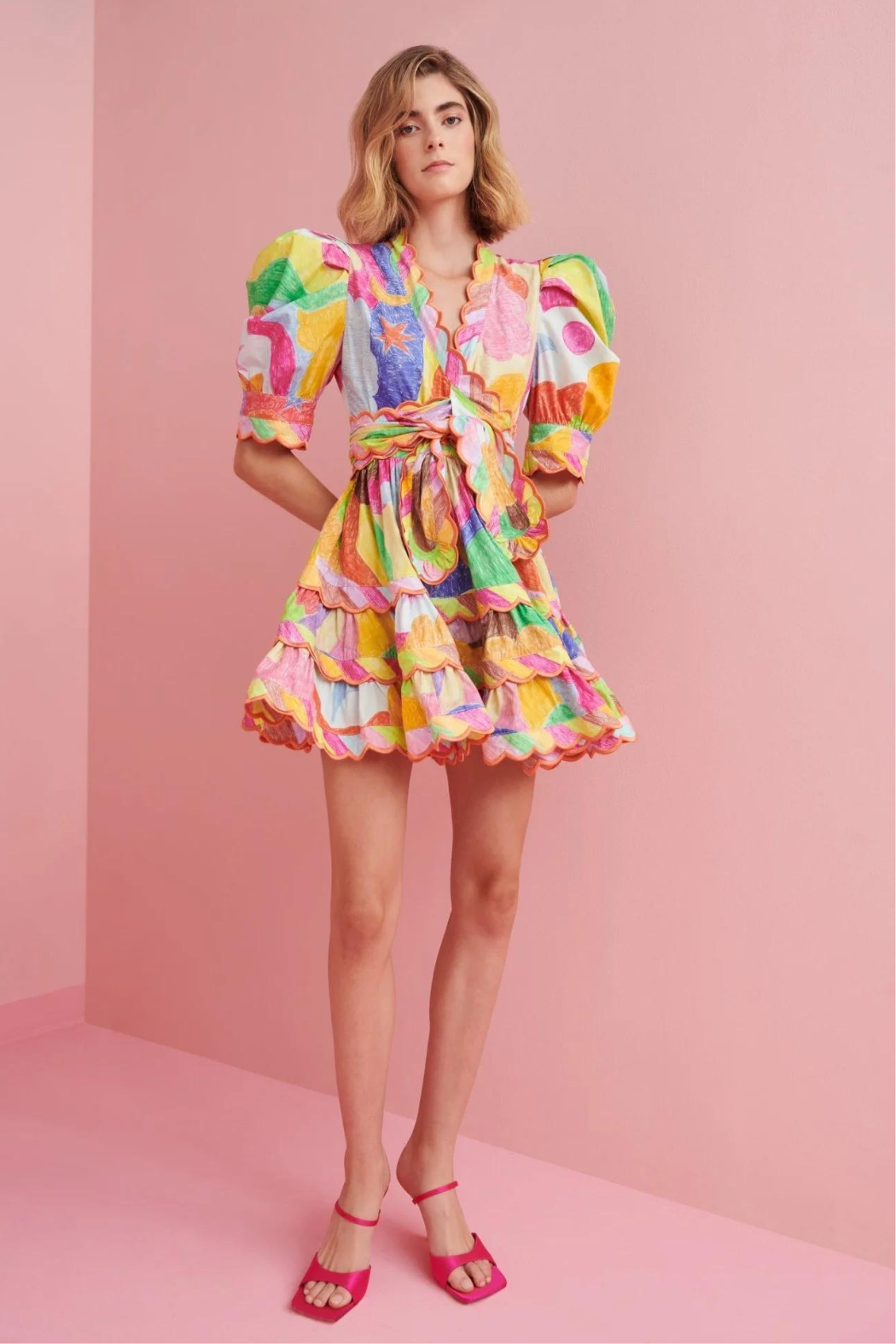 "Hortencia" Wrap Front Dress