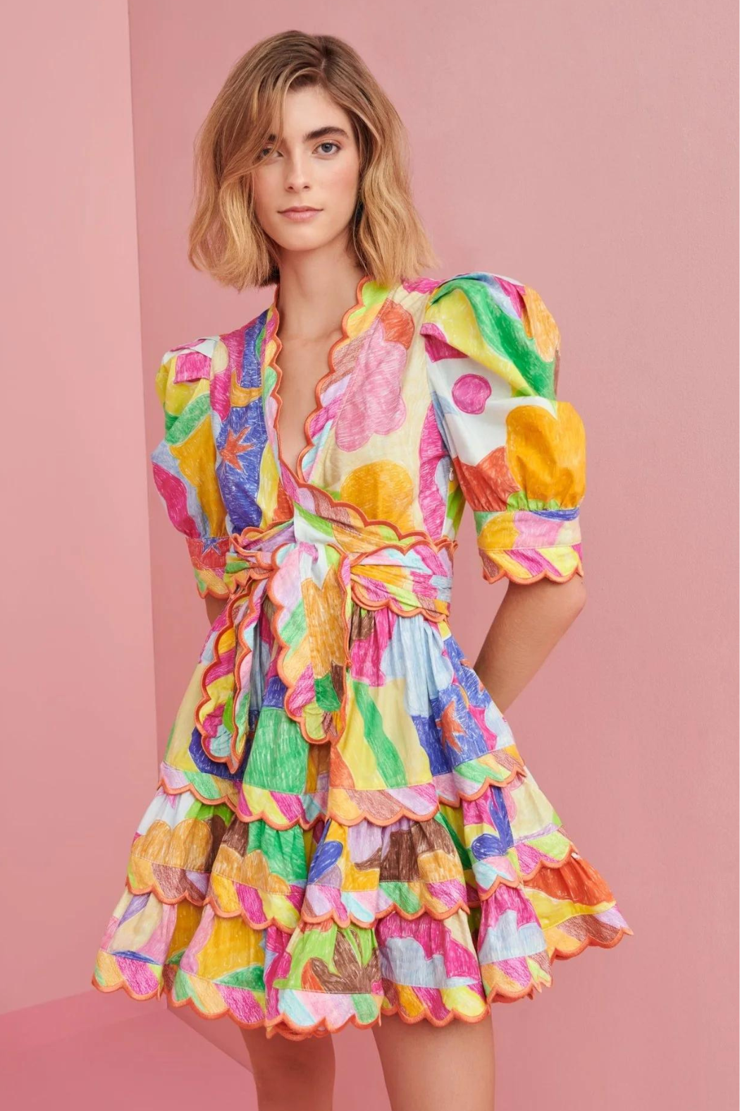 "Hortencia" Wrap Front Dress