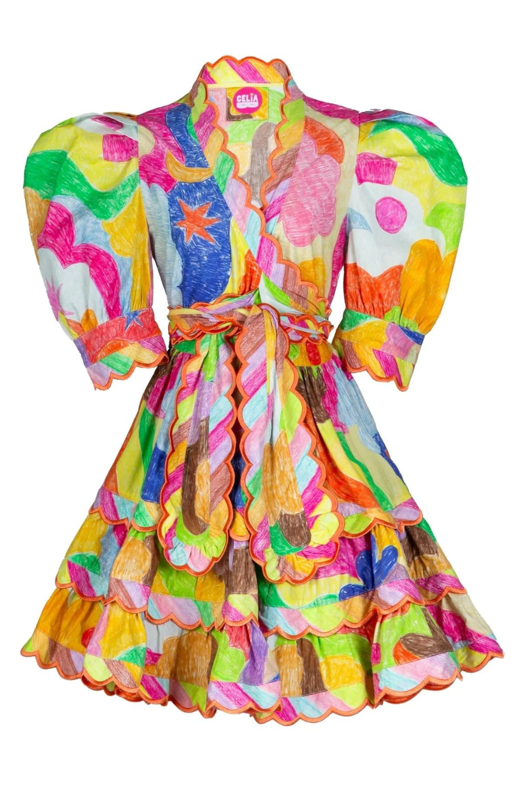 "Hortencia" Wrap Front Dress