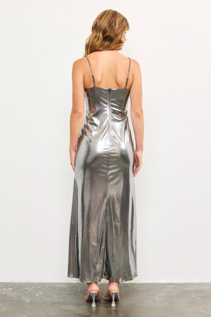 Met Foil Maxi Dress
