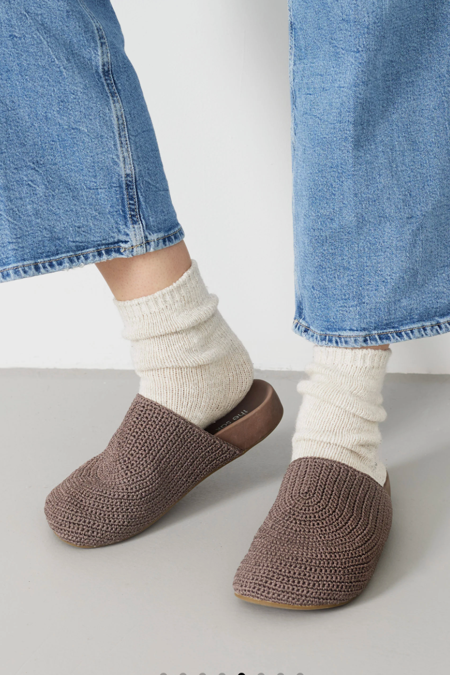 Bolinas Crocheted Clogs - Mushroom
