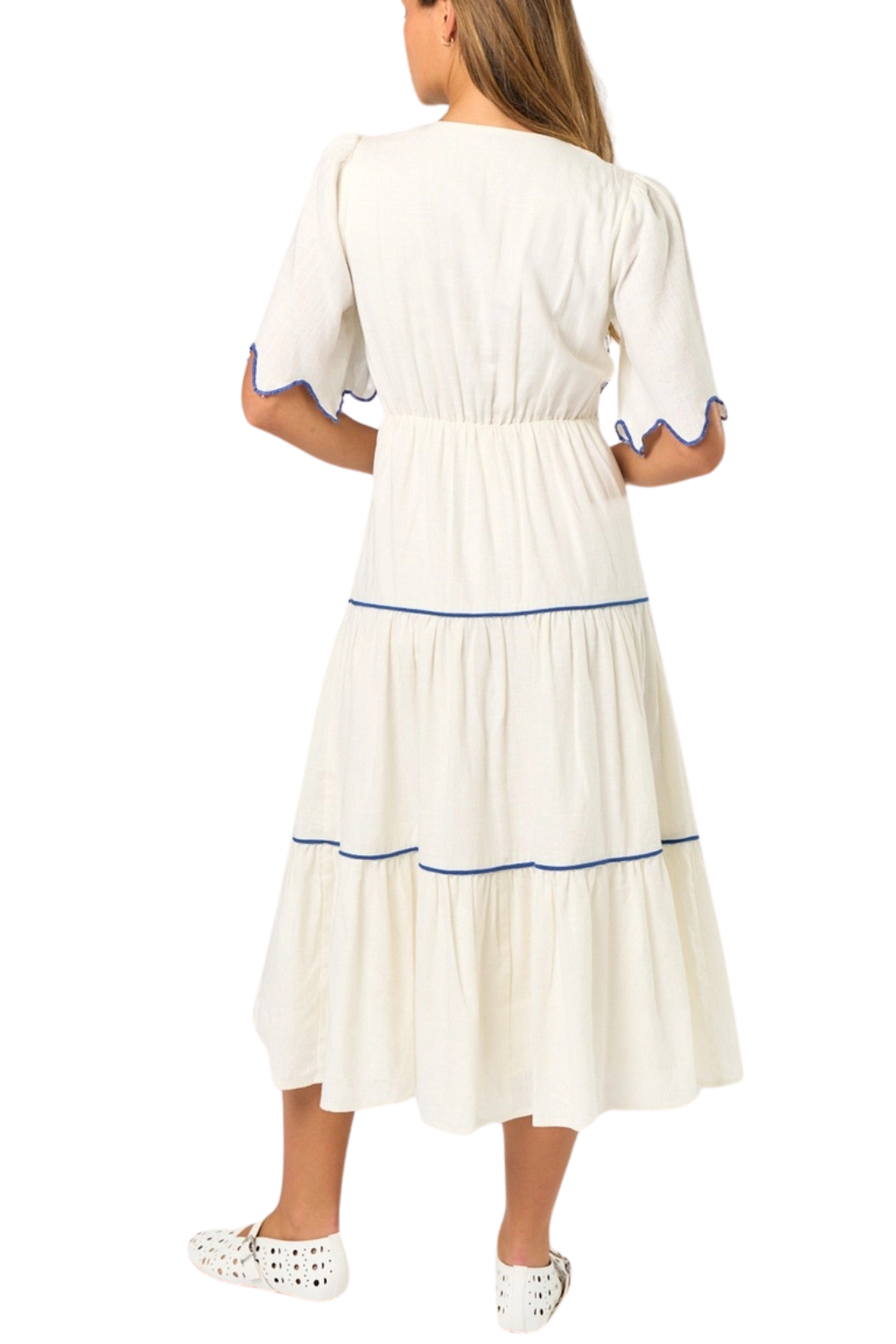 Embroidered Midi Dress
