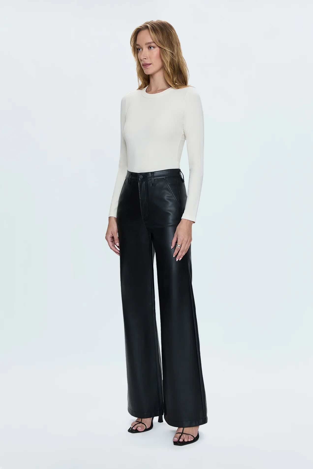 Lana High Rise Ultra Wide Leather Pant
