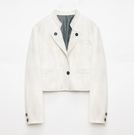 Roman Story Stand Collar Sheepskin Jacket