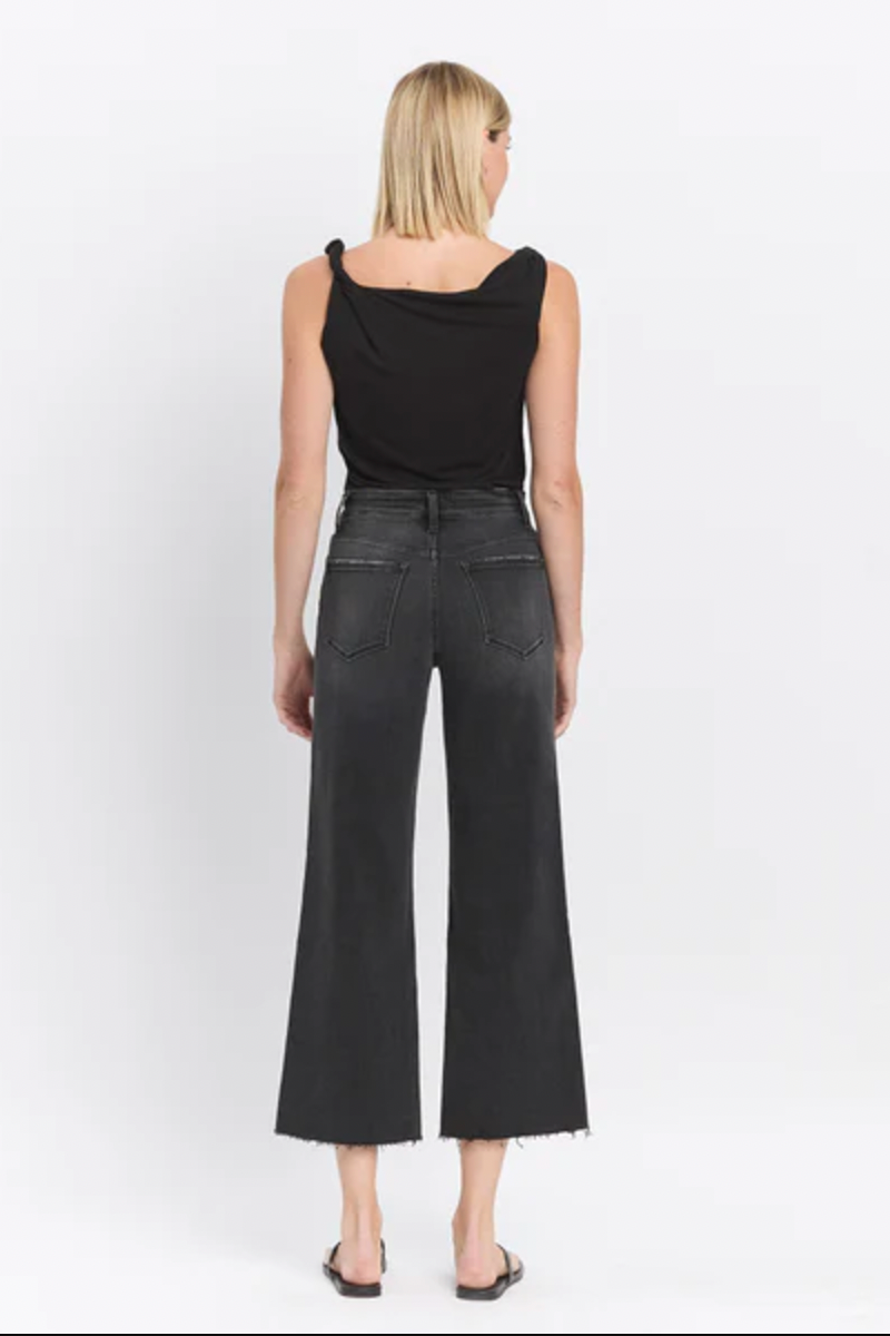 Acerbic High Rise Crop Wide Leg Jean