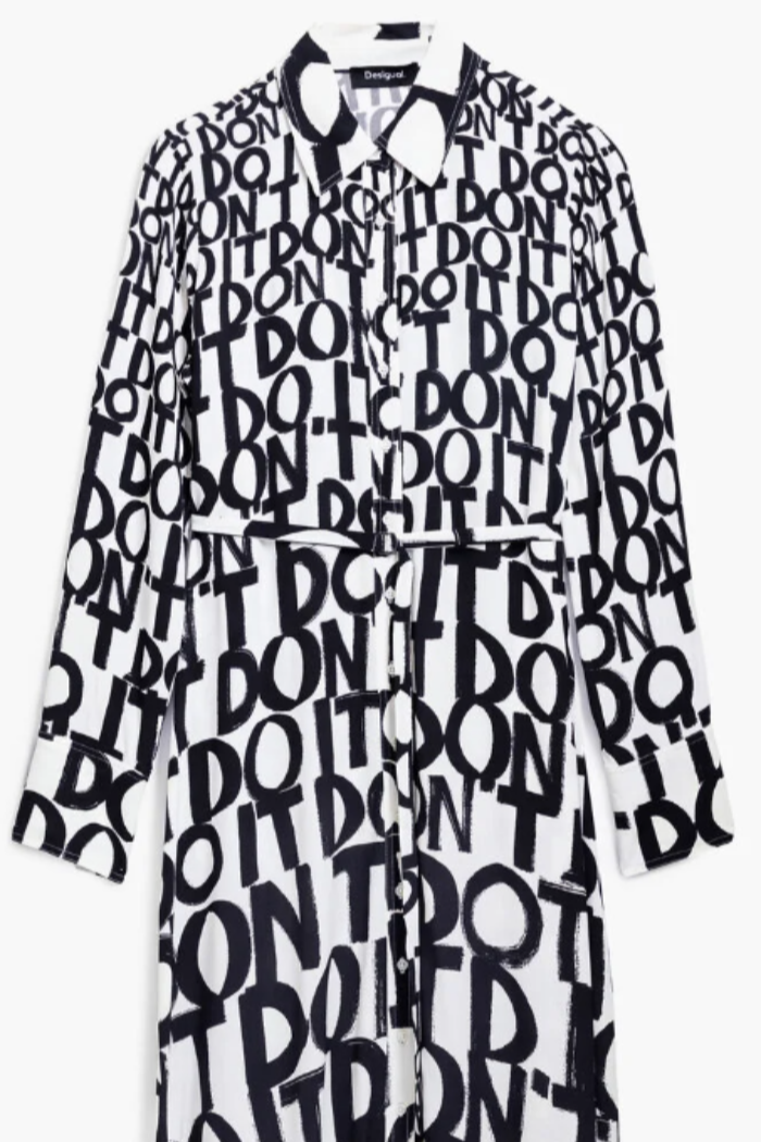 Did Not Do It Lettering Midi Dress
