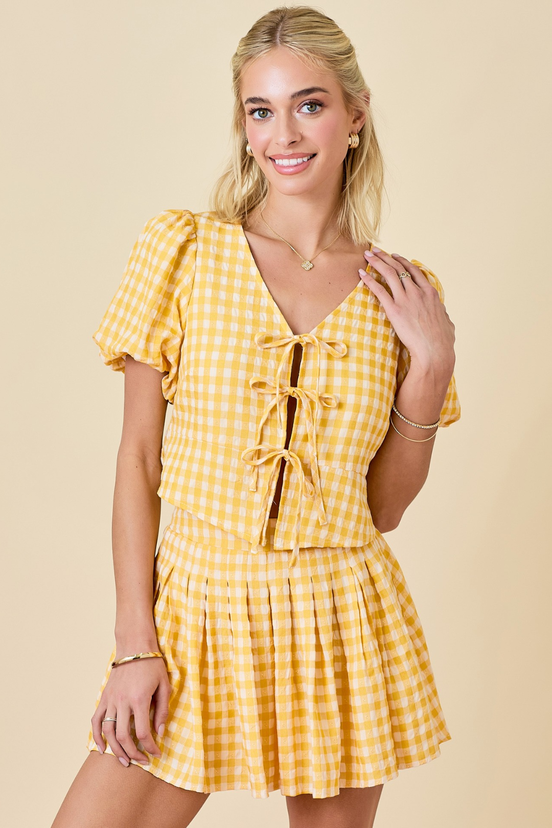 Gingham Bow Skirt