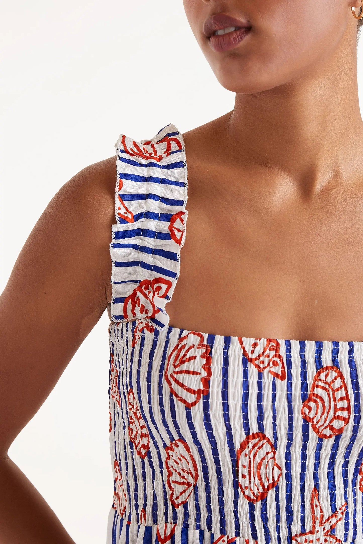 Seashell Print Long Dress