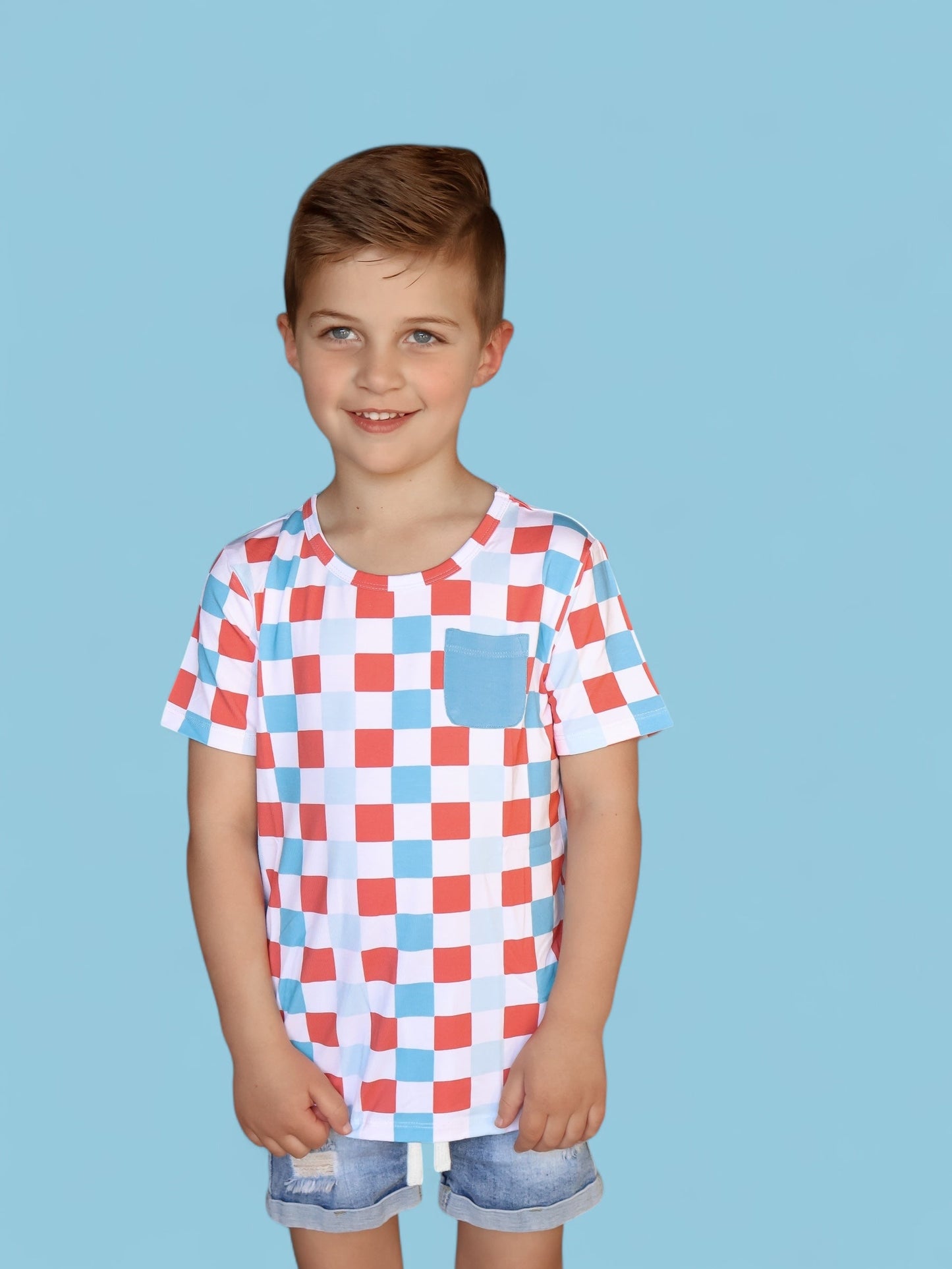 USA CHECKERS DREAM POCKET TEE