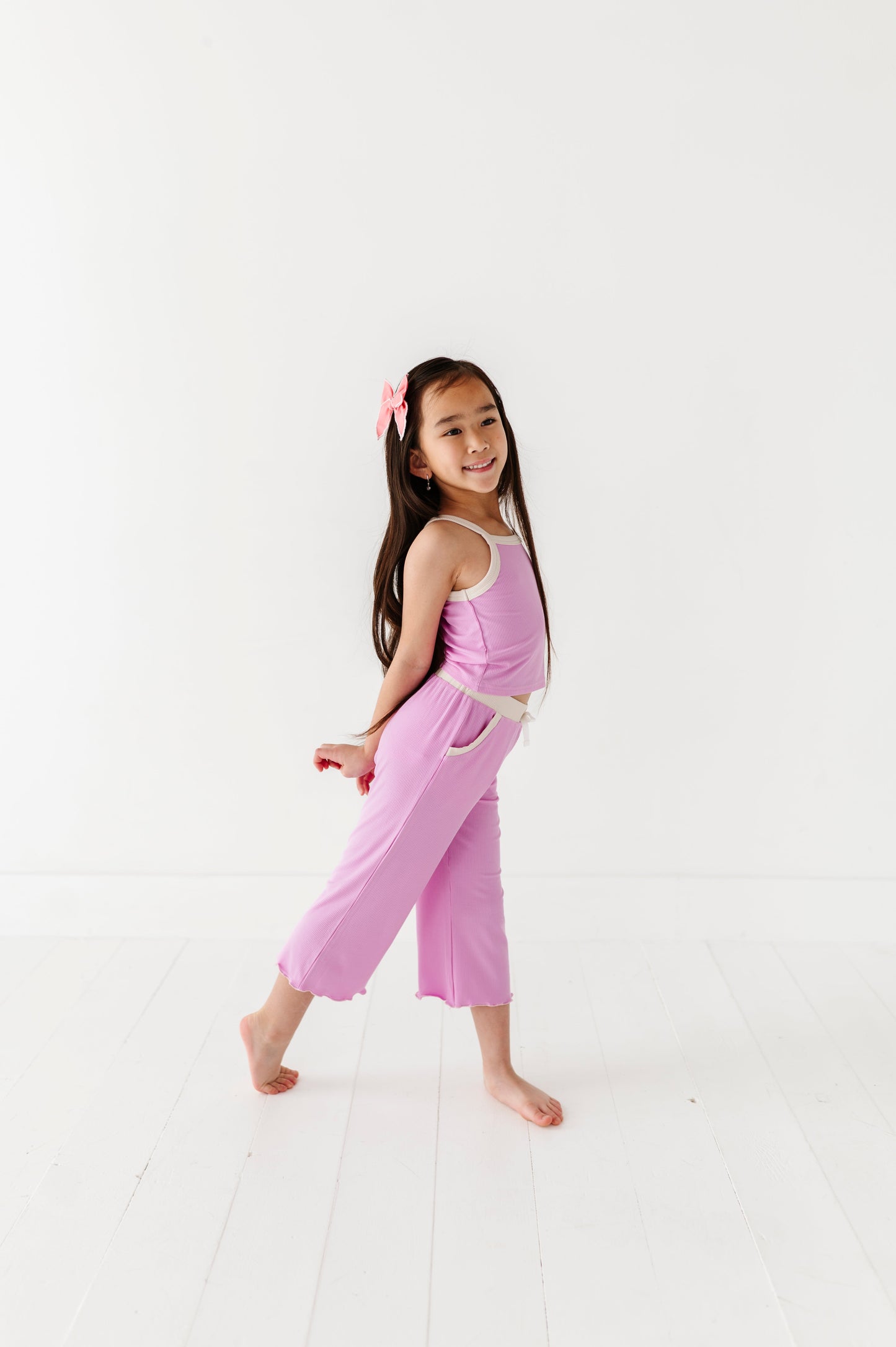 LAVENDER | Tank + Wide Leg Pant RIB SET