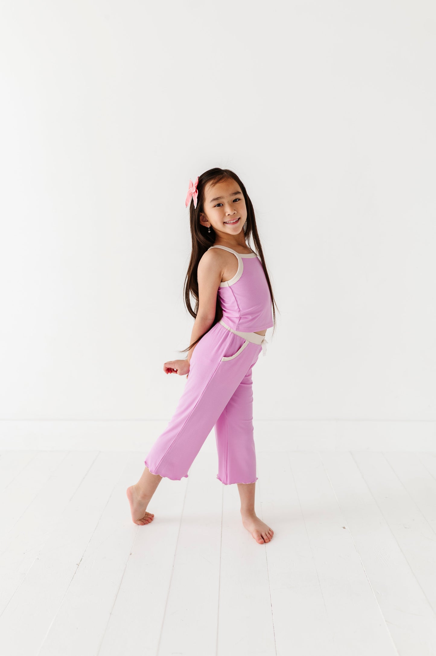 LAVENDER | Tank + Wide Leg Pant RIB SET