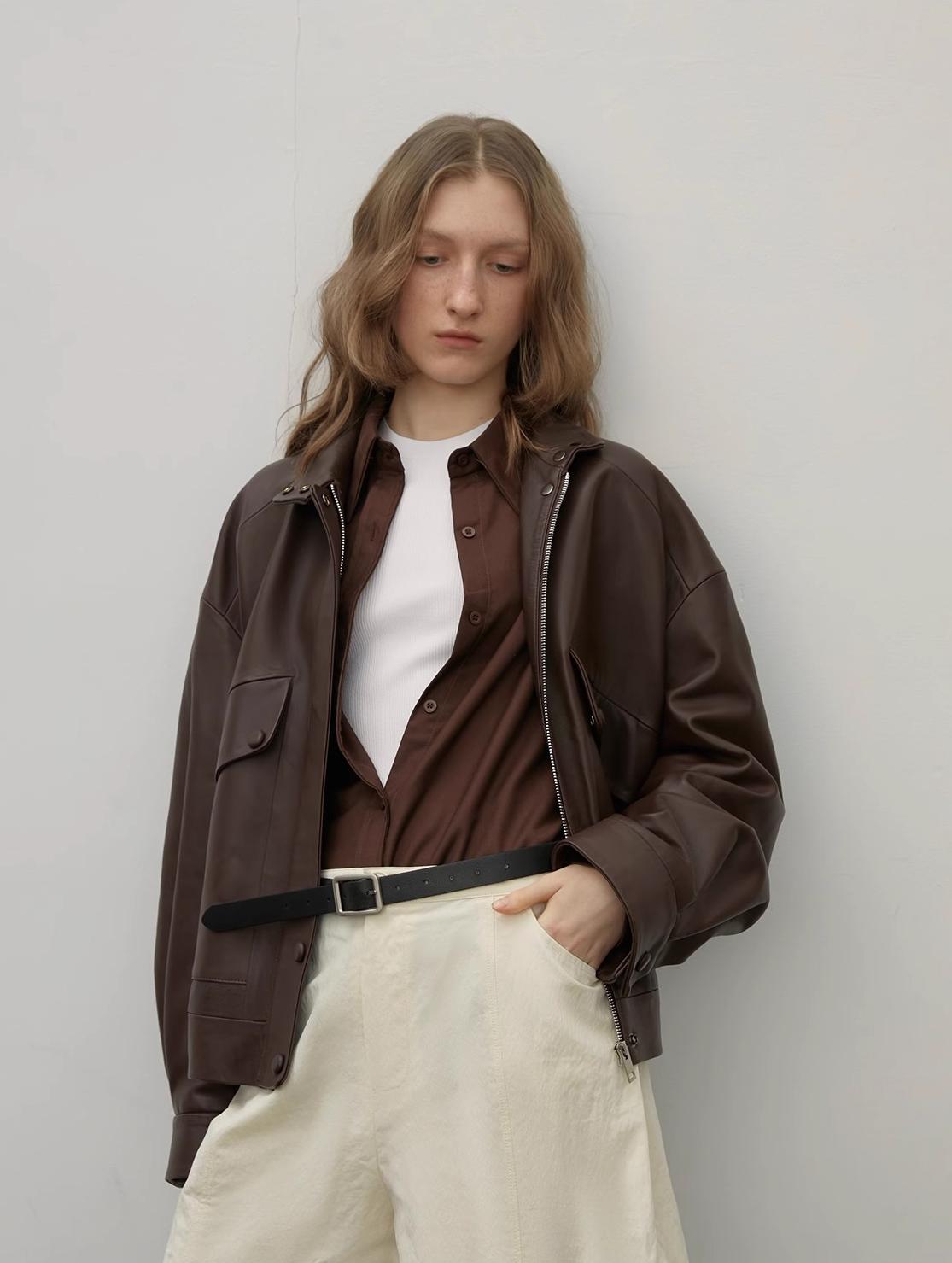 Sheep Leather Motorcycle Short Jacket Loveless Muse