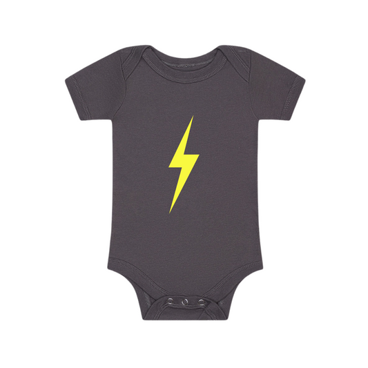THE SPARK NEON YELLOW ONESIE - GREY