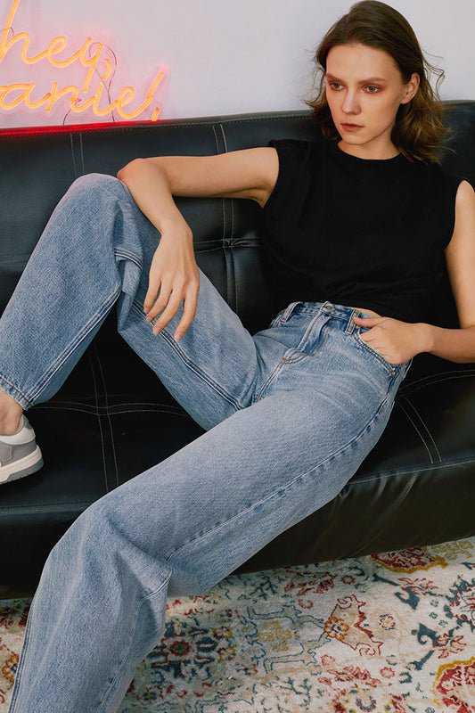 Angeles High Rise Baggy Jeans
