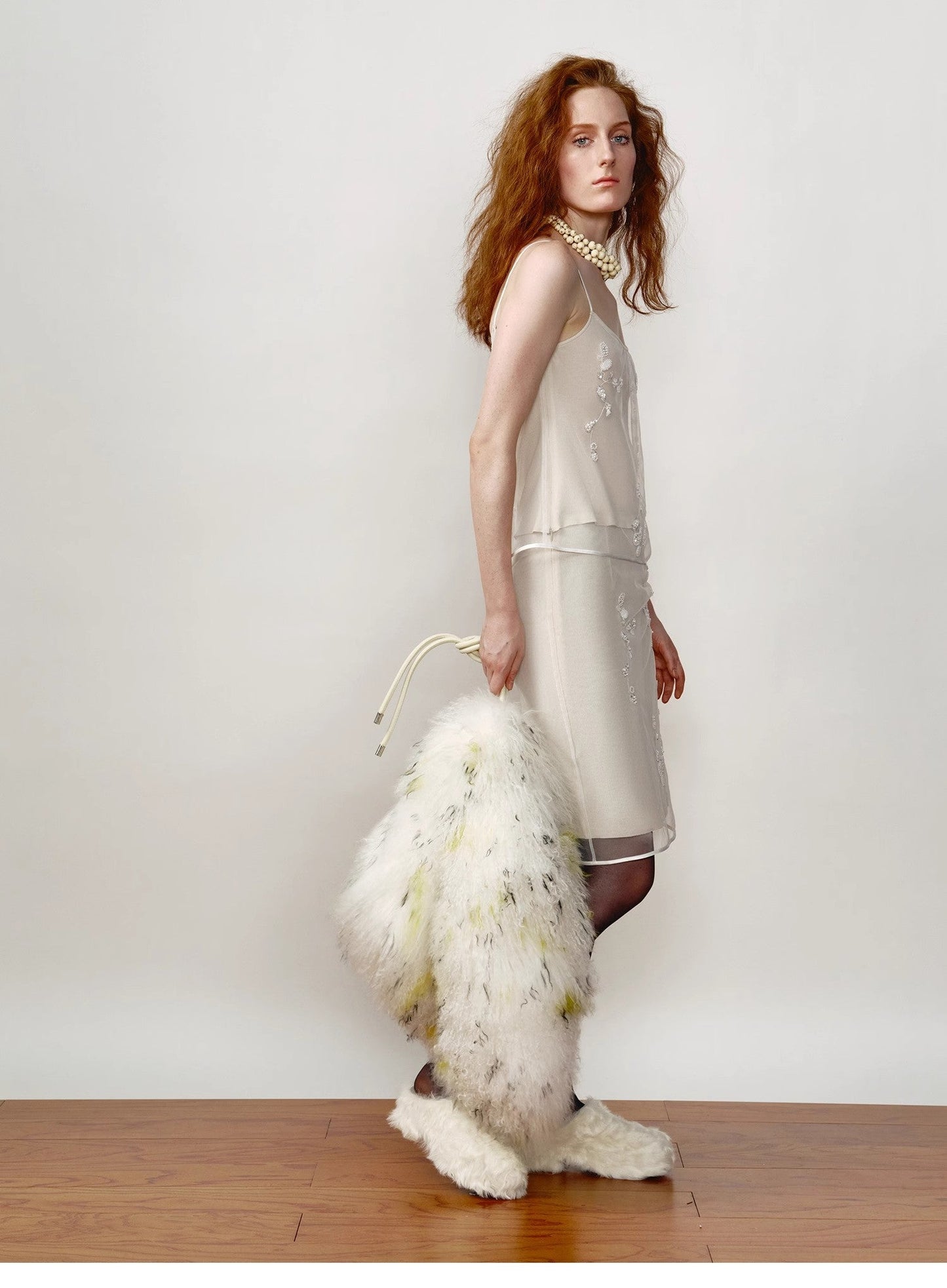 Fur-Lined Slip-On Platform Shoes